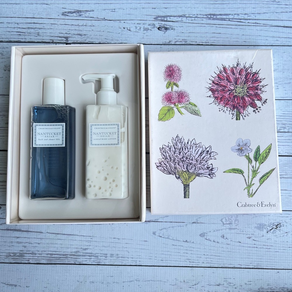 Crabtree & Evelyn RARE Nantucket Briar Bath Gel & Body Lotion Set Discontinued
